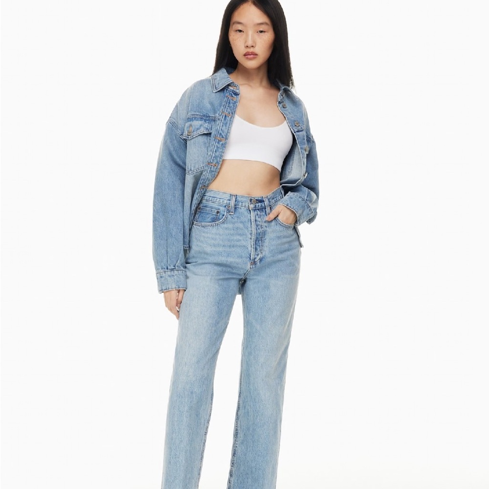 Denim Forum High-Rise Jeans in Classic Blue